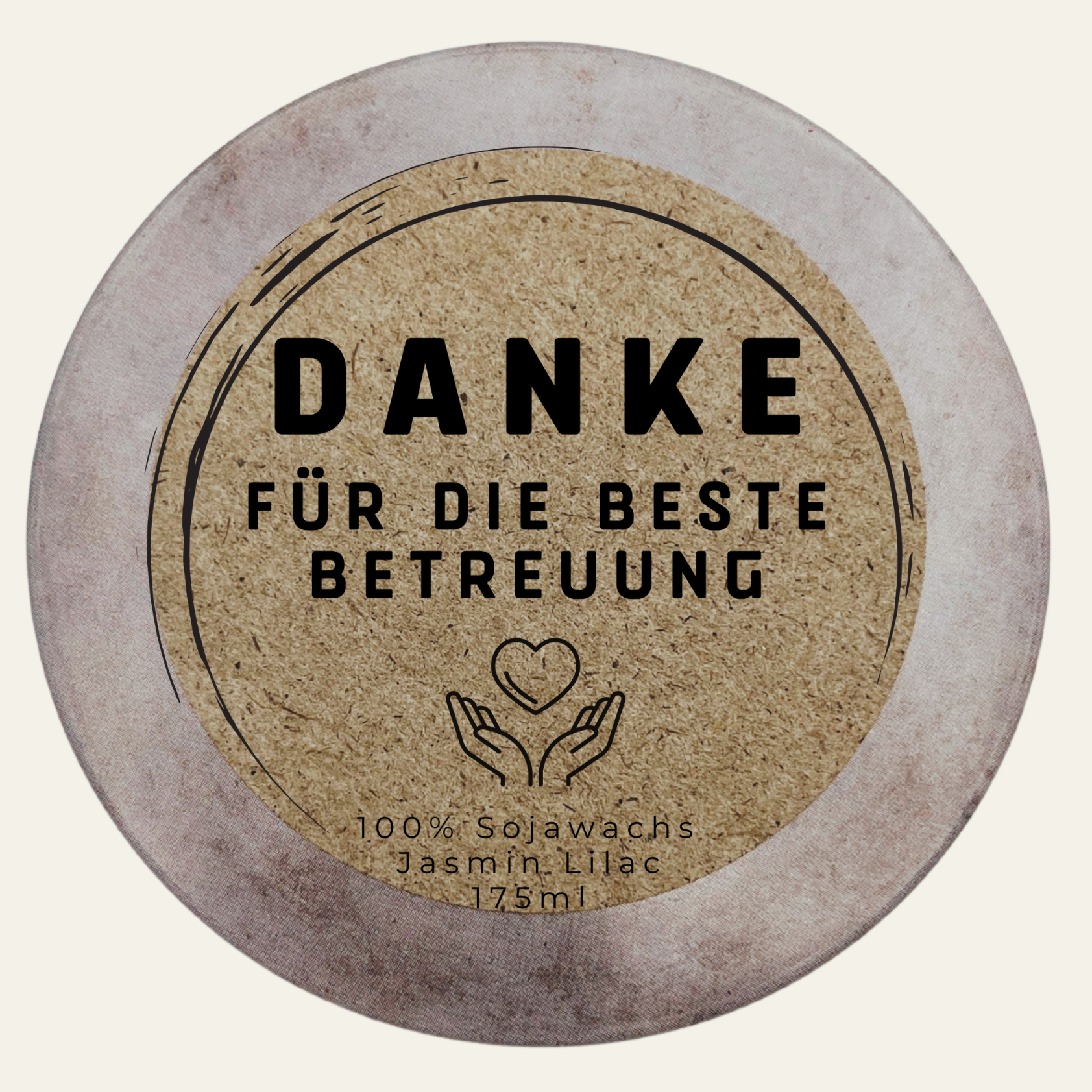 Handgemachte Duftkerze „Danke für die beste Betreuung“