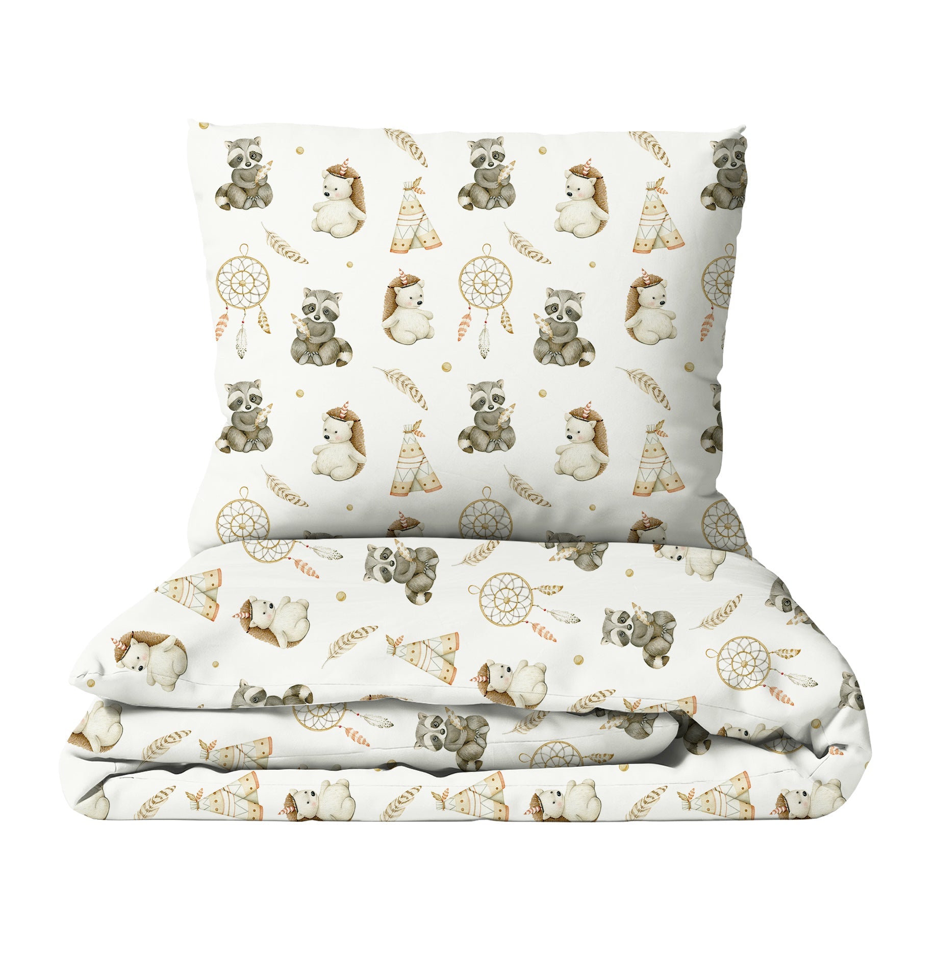 “Igel und Waschbär” Premium Kinderbettwäsche