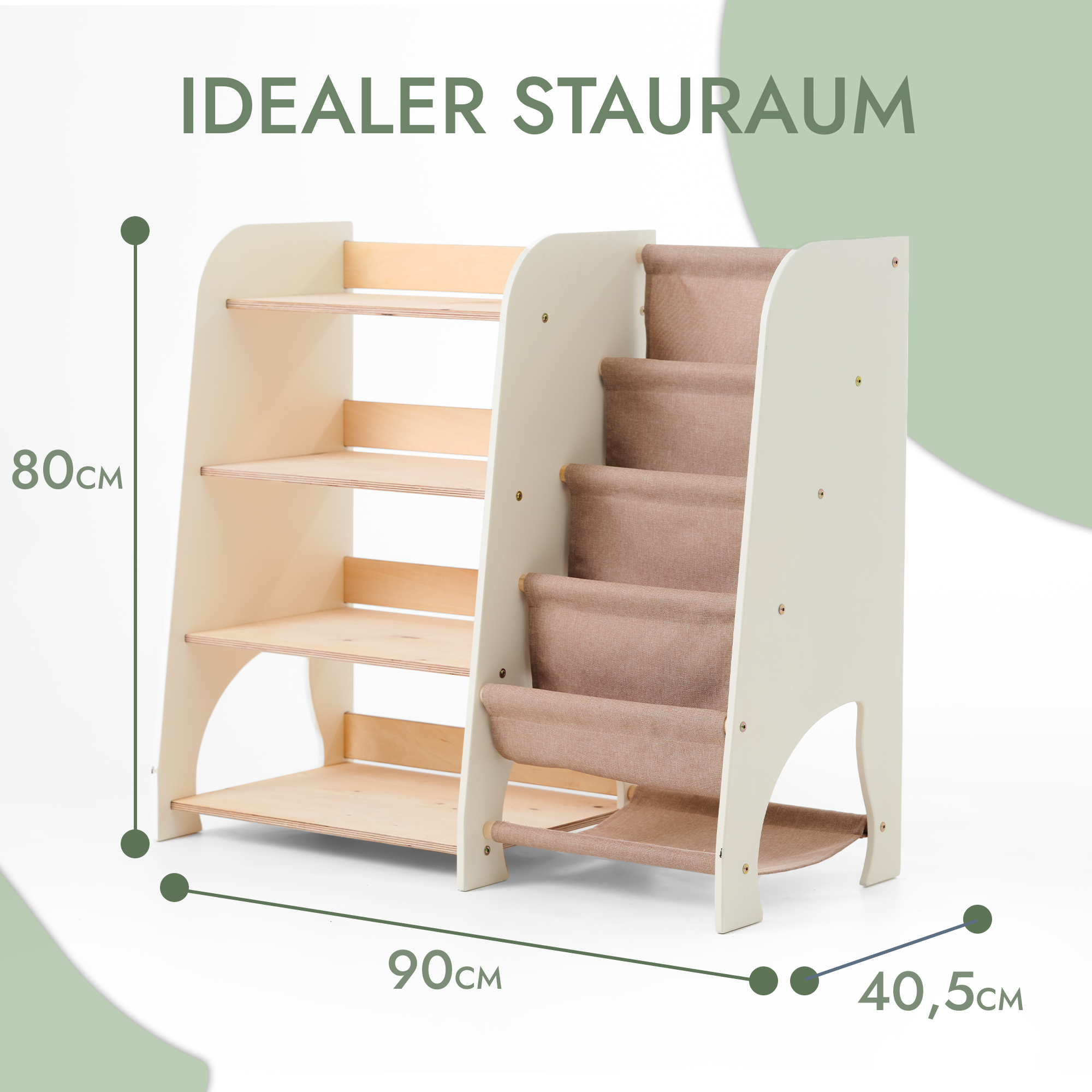 2in1 Montessori-Regal für Bücher und Spielzeug