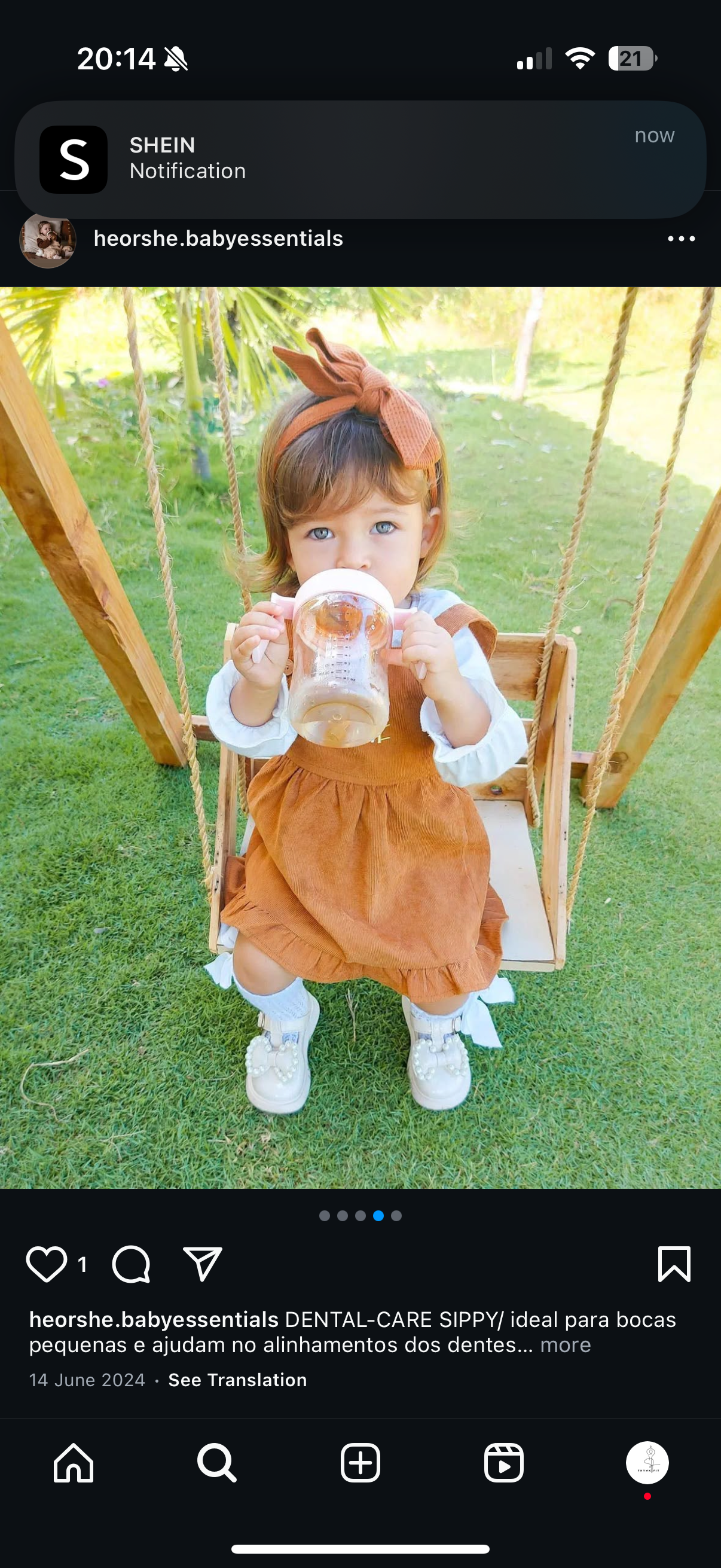 Dental Care Sippy Cup 300ml (Rosa)