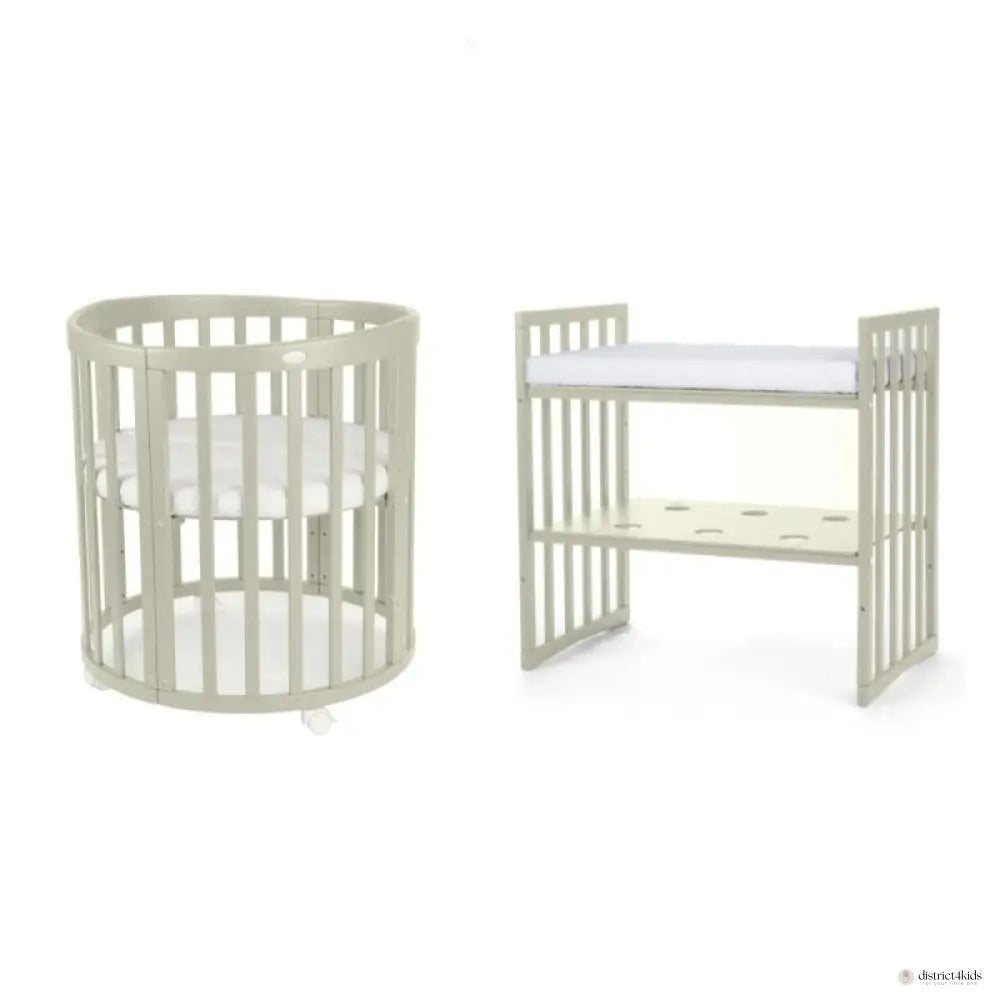 Babybett 7-in-1 – Ein Bett für viele Jahre - mitwachsend | Ovale Form