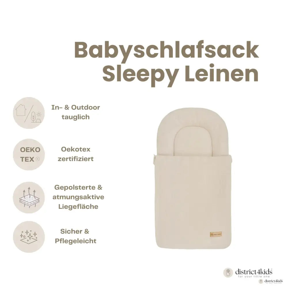 Babyschlafsack Sleepy Leinen – Kuscheliger Ganzjahresschlafsack