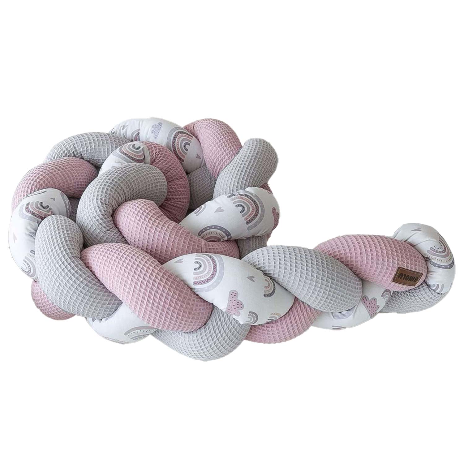 Bettschlange geflochten Regenbogen Rosa von Binolu