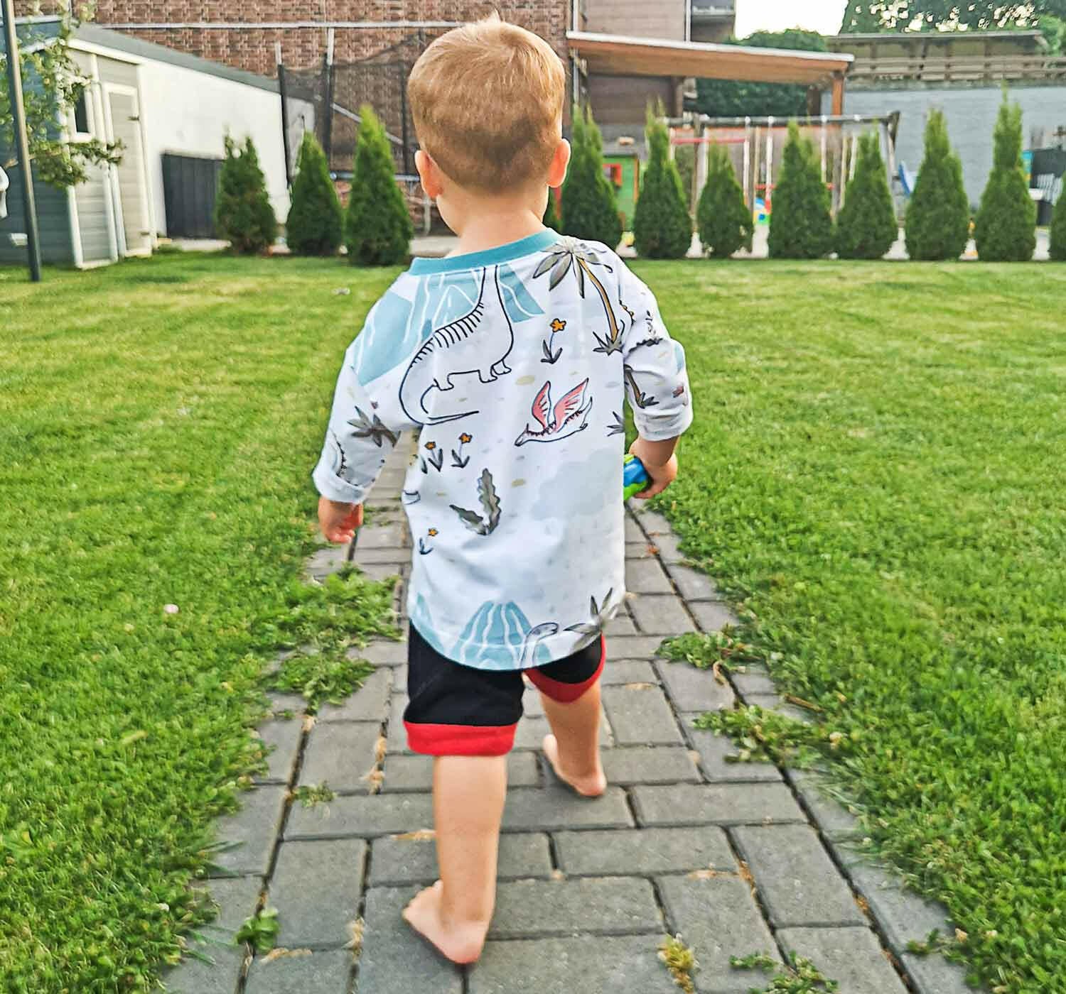 Baumwollstoff Dinolandschaft - Binolu