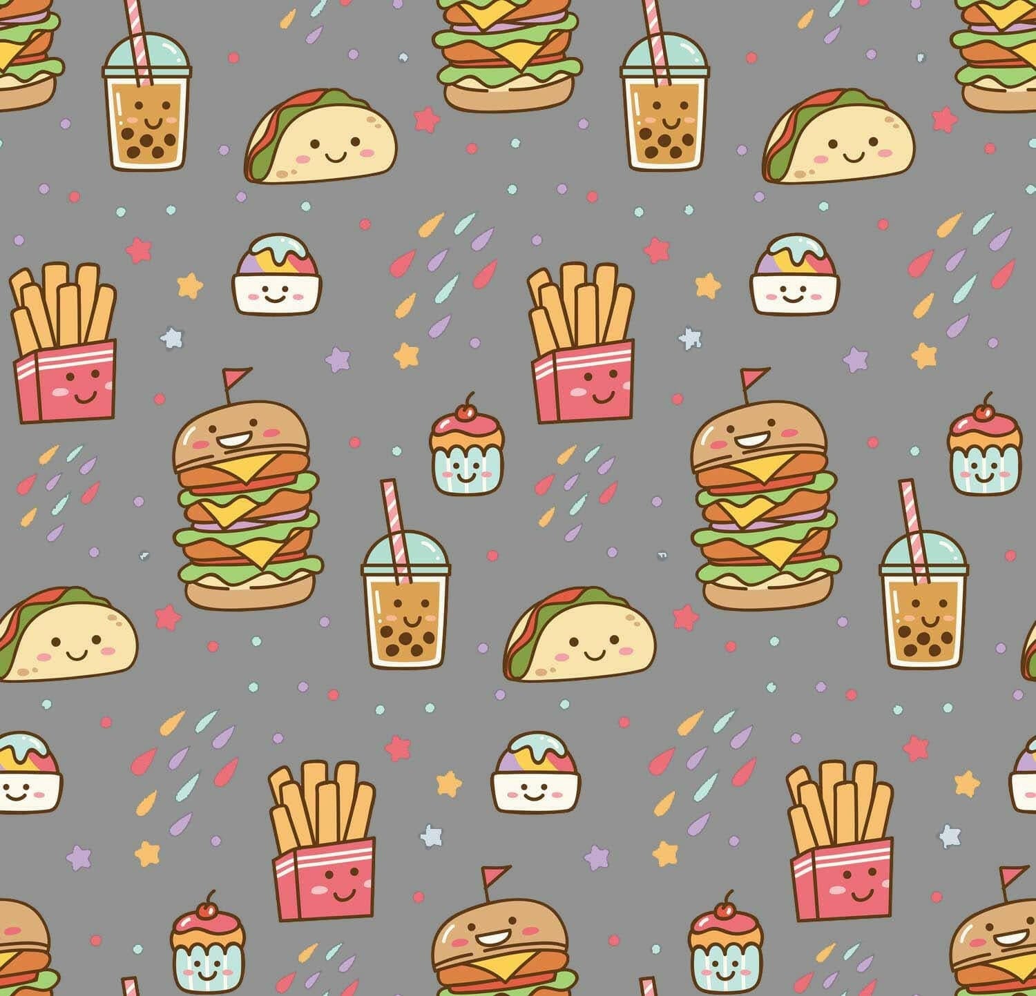 Baumwollstoff Fast Food - Binolu