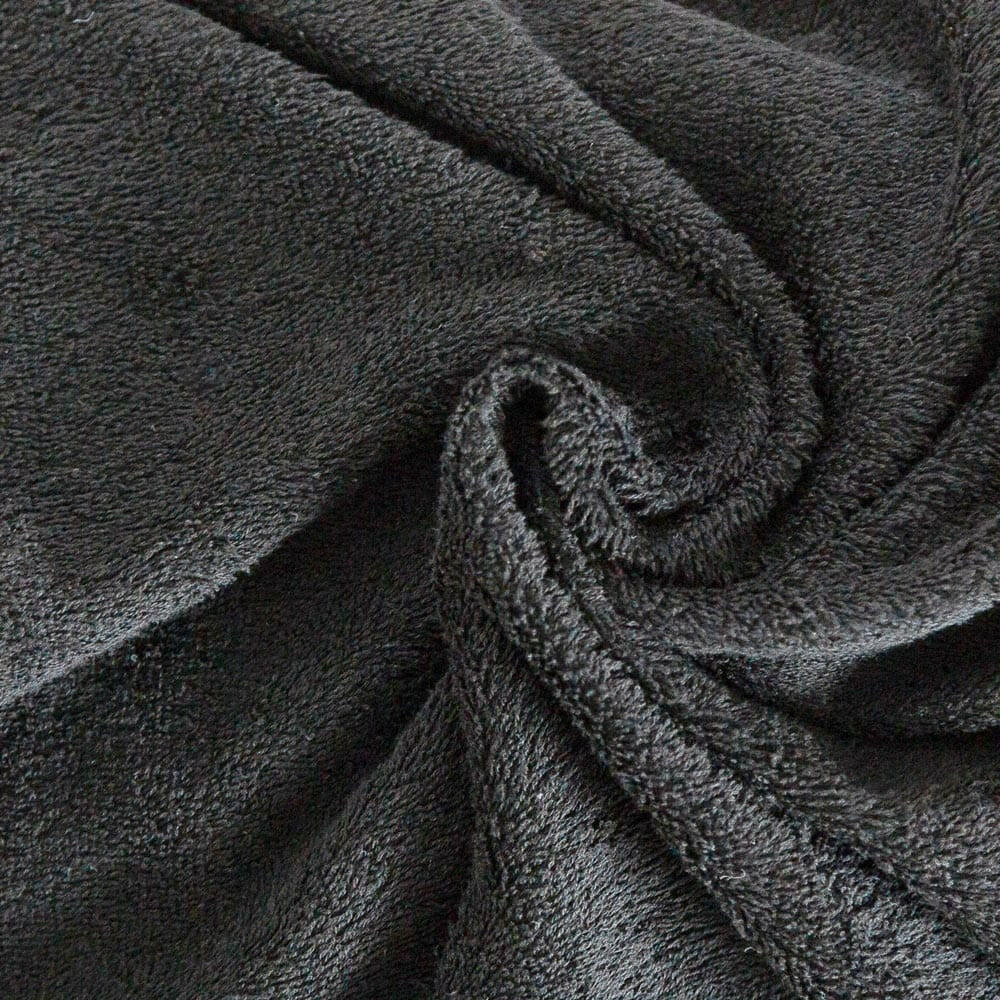 1m Frottee Stoff Baumwolle Anthrazit - Binolu