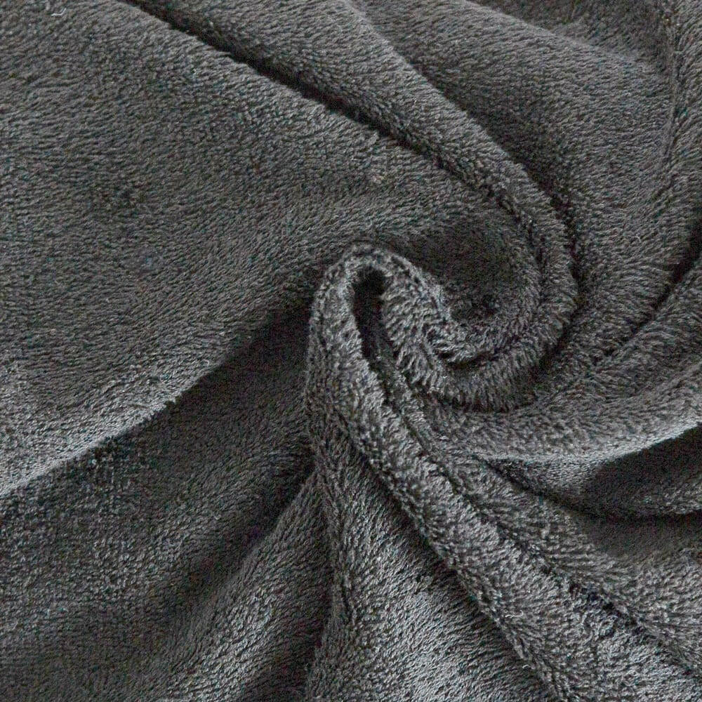 1m Frottee Stoff Baumwolle Dunkelgrau - Binolu
