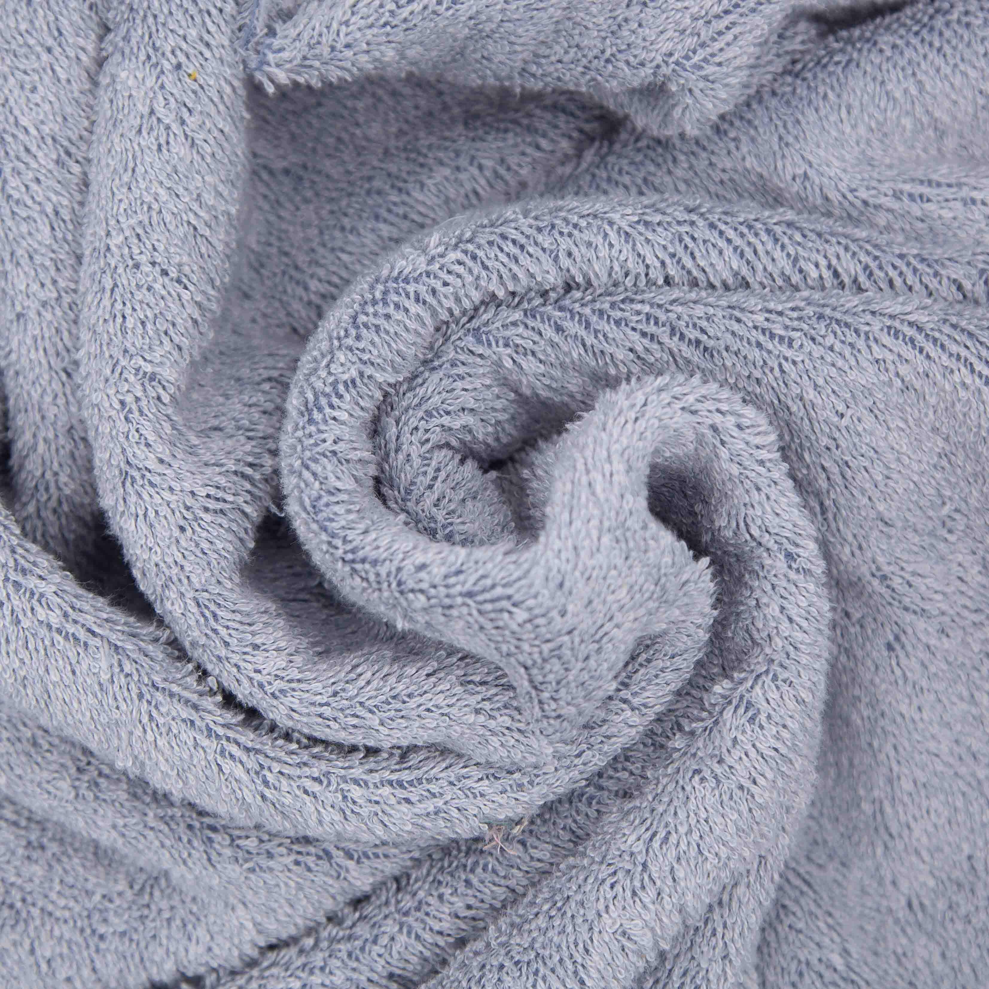 1m Frottee Stoff Baumwolle Hellblau Meliert - Binolu