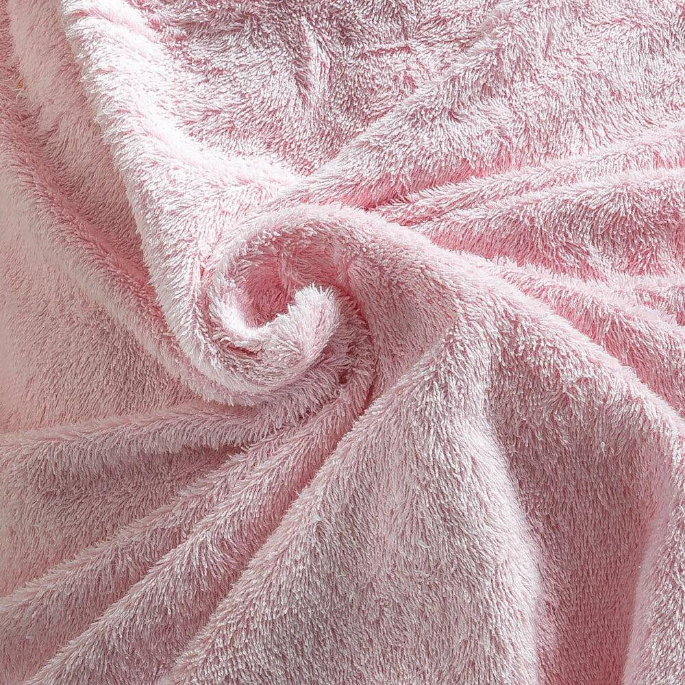 1m Frottee Stoff Baumwolle Puderrosa - Binolu