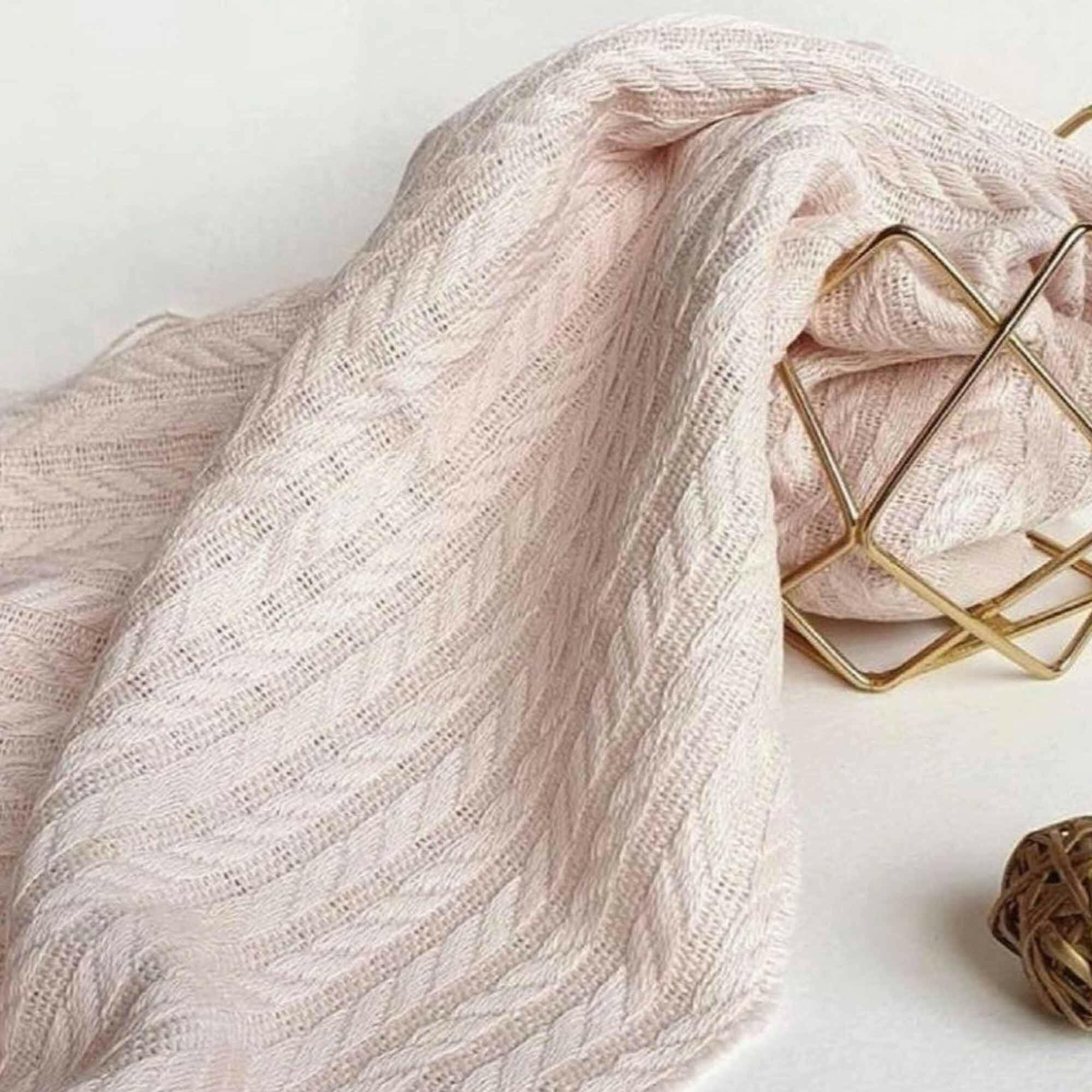 Piqué Stoff Zopf Rose - Binolu