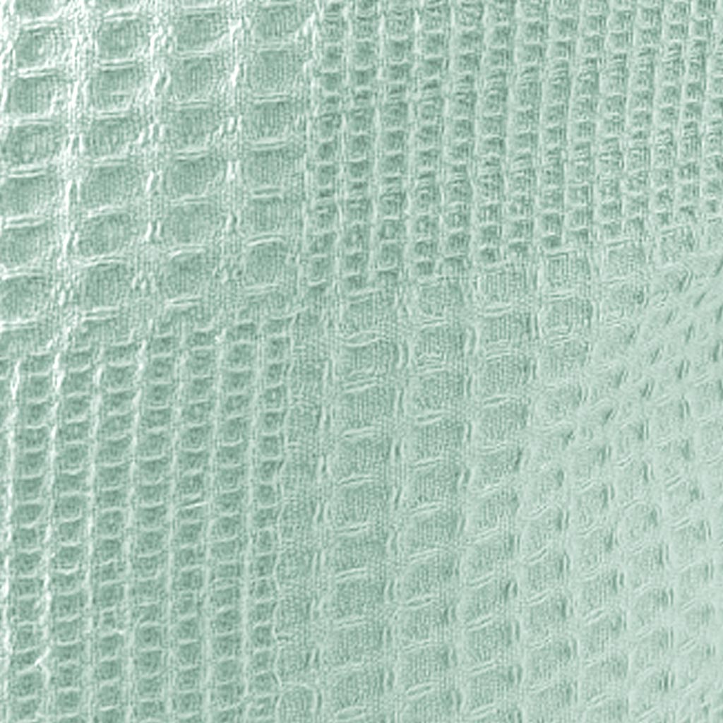 Waffelpiqué Stoff Mosaik Uni Hell Mint