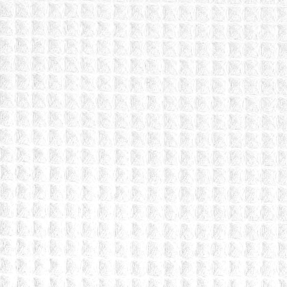 Waffelpiqué Stoff Uni Weiß
