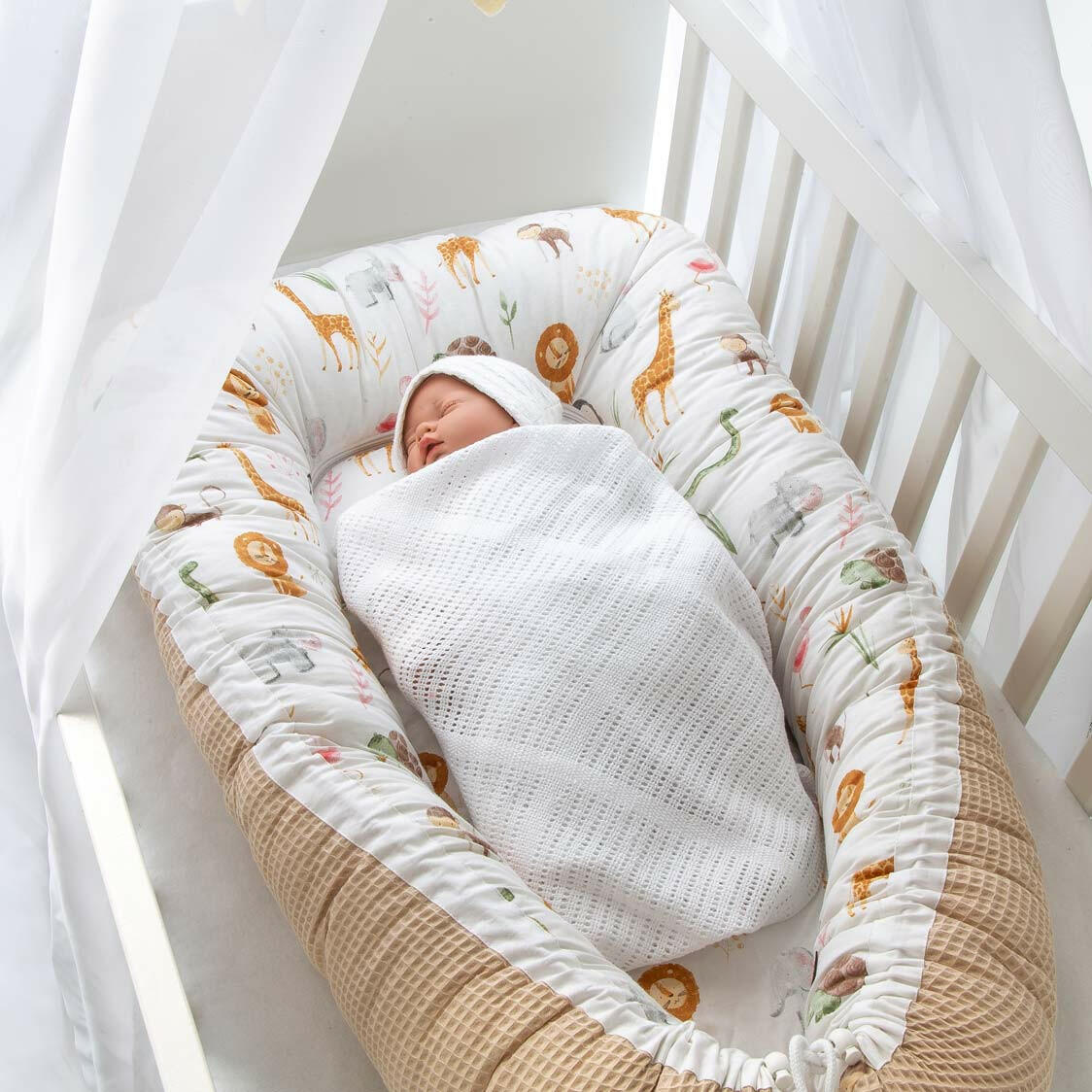 Babynest Dschungel mit abnehmender Matratze - Binolu