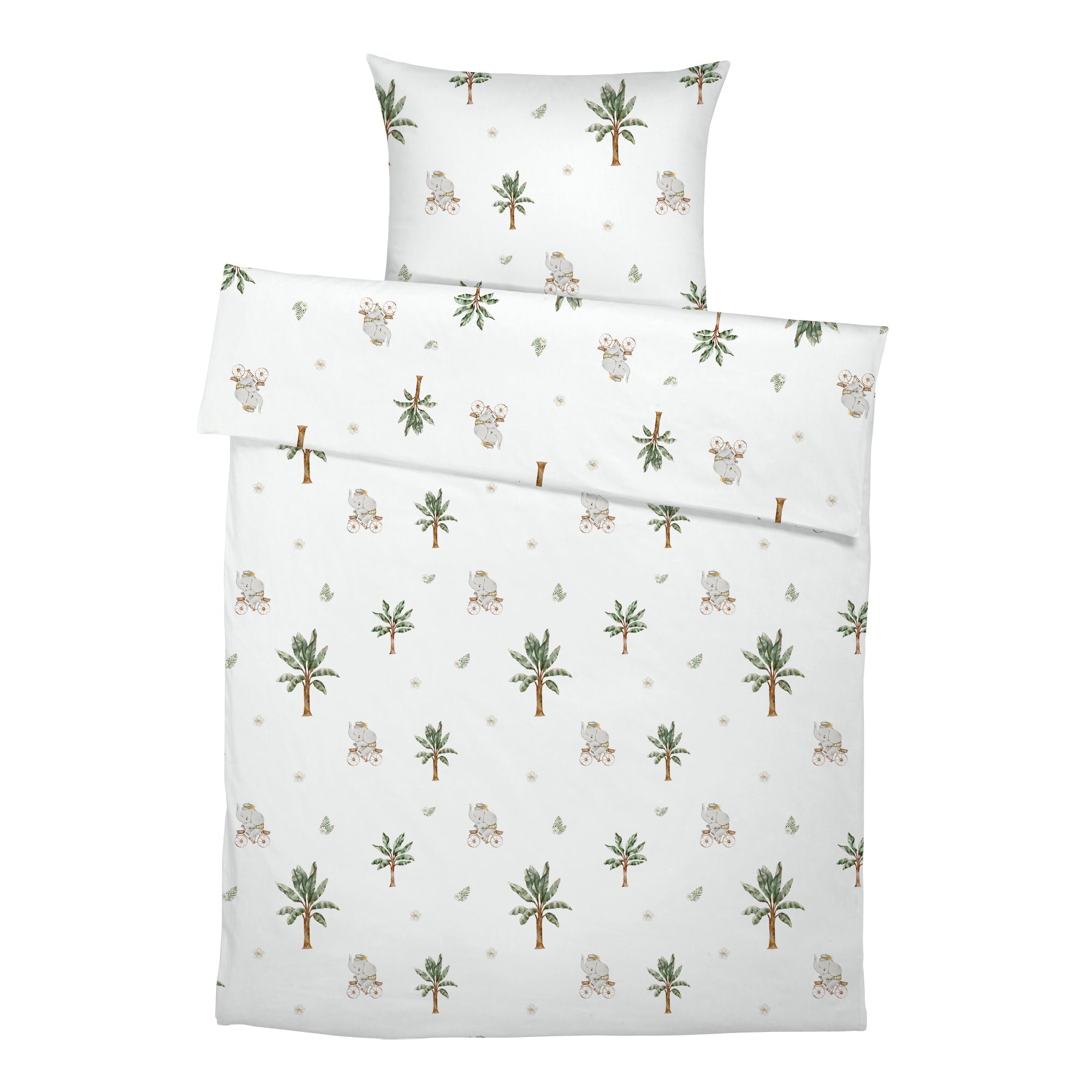 "Elefanten und Palmen" Premium Kinderbettwäsche