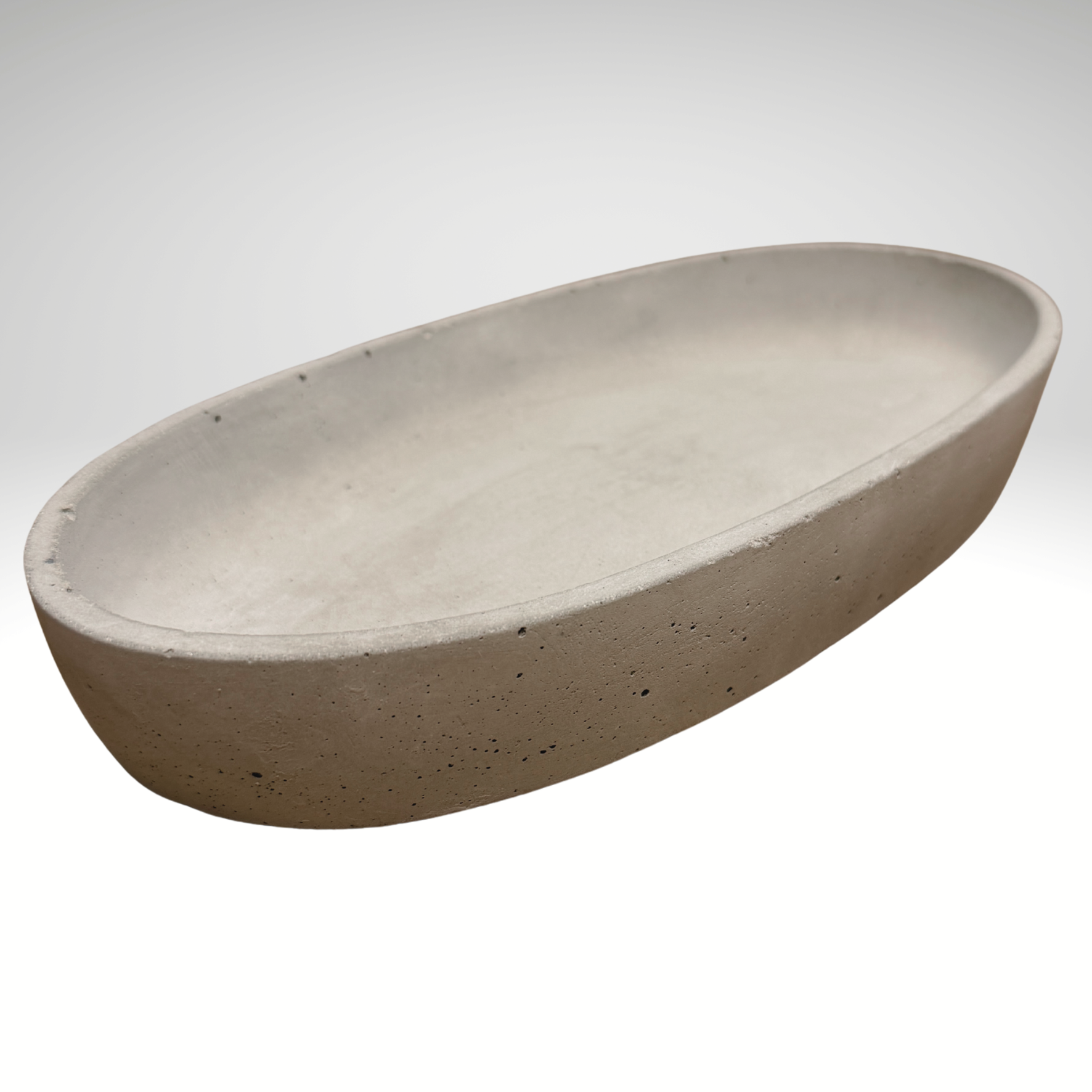 Handgemachte Betonschale "Oval" (29 cm)