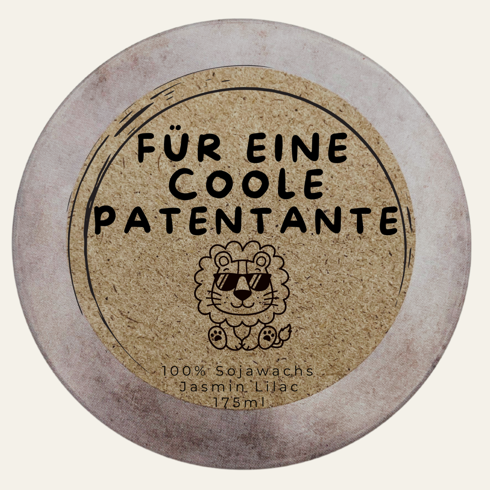 Handgemachte Duftkerze „Für eine coole Patentante“