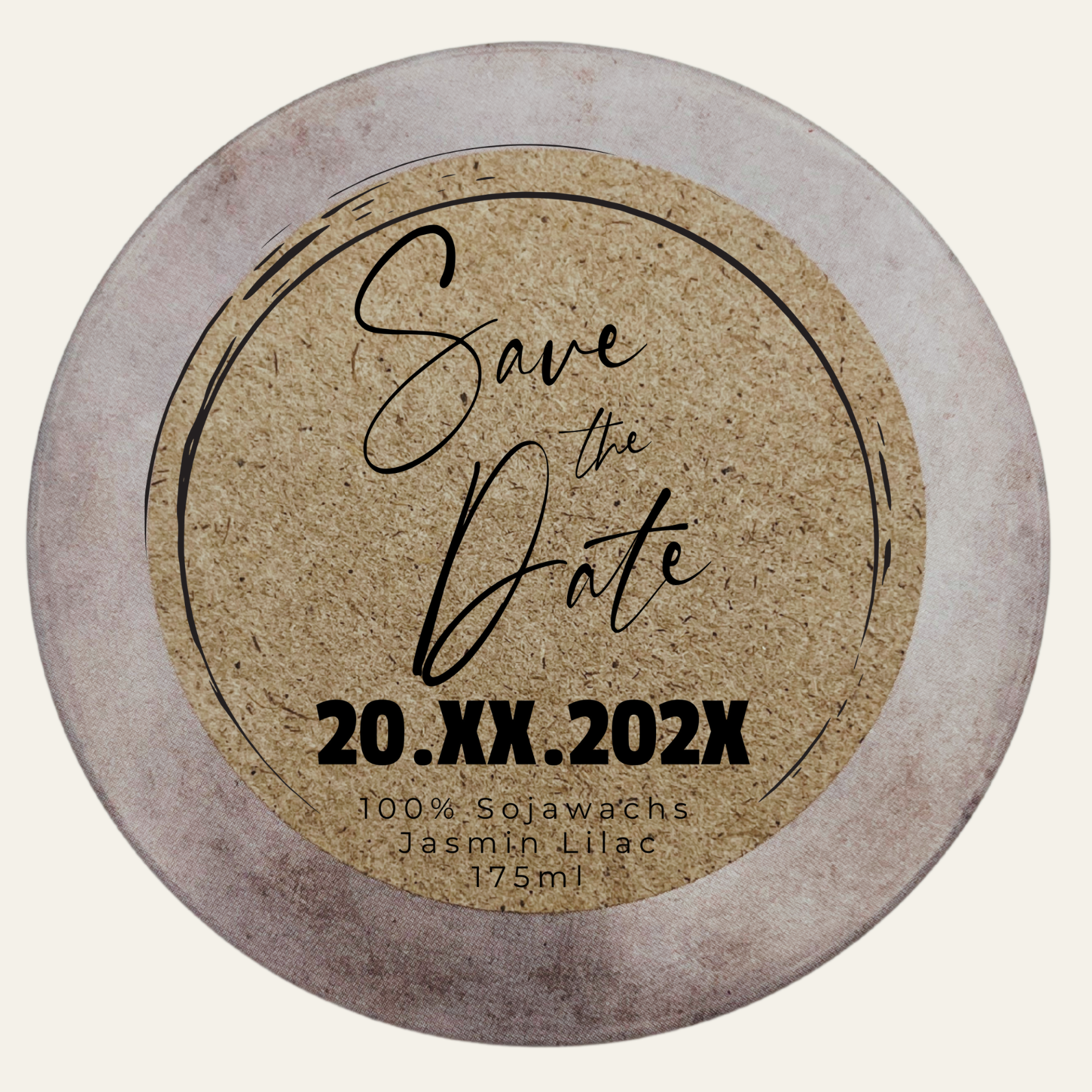 Handgemachte Duftkerze „Save The Date“