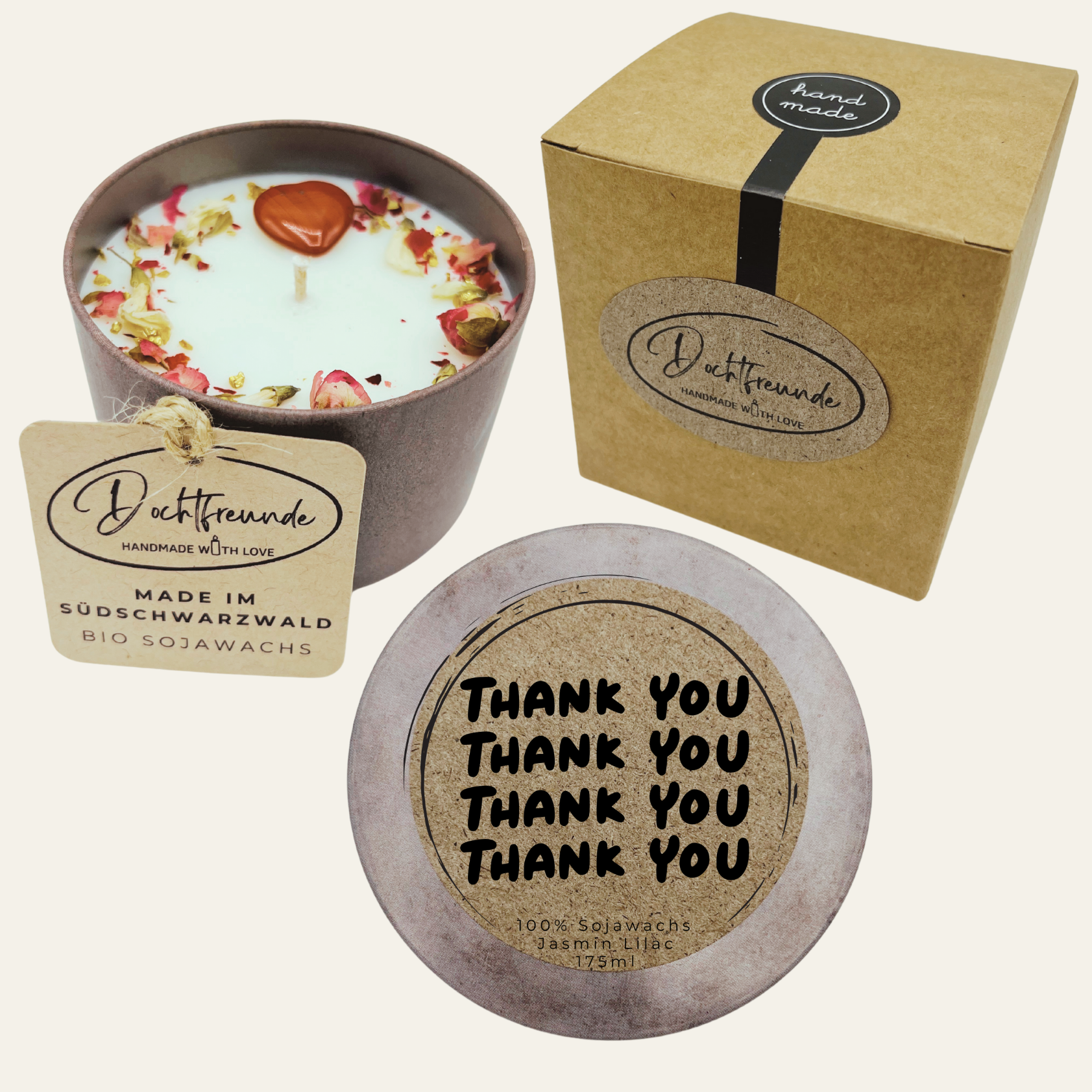 Handgemachte Duftkerze „Thank You“