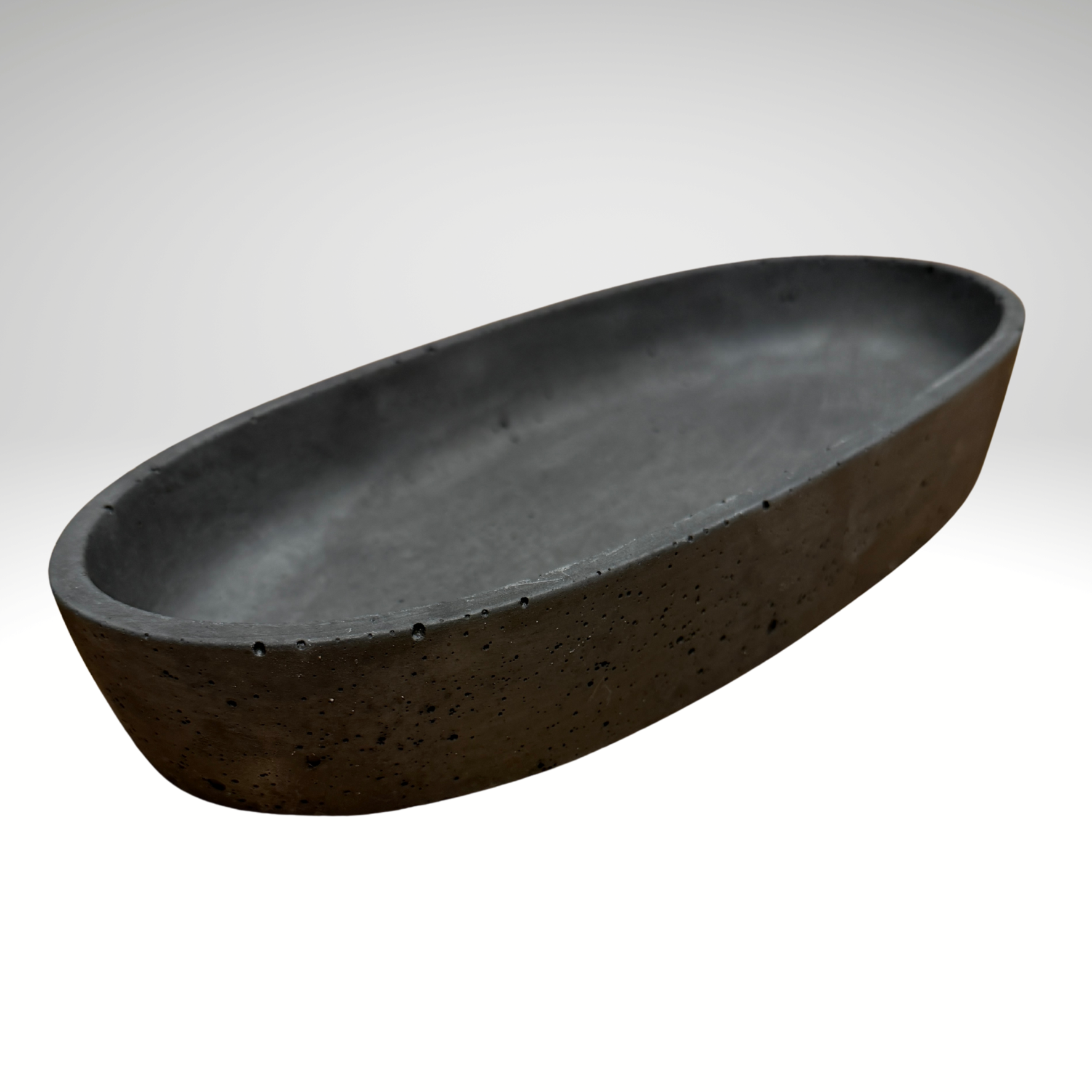 Handgemachte Betonschale "Oval" (29 cm)