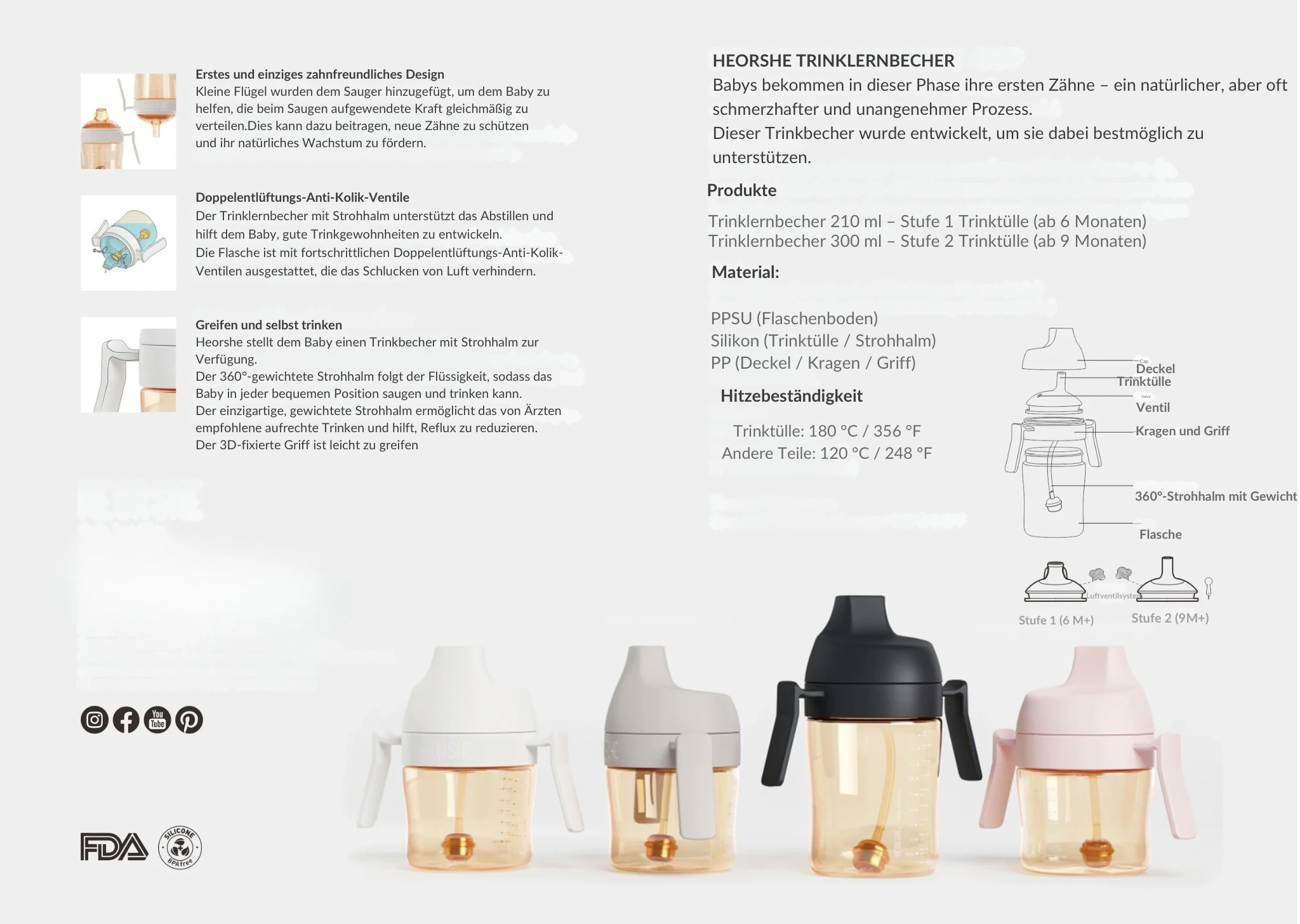 Dental Care Sippy Cup 210 ml (Rosa)