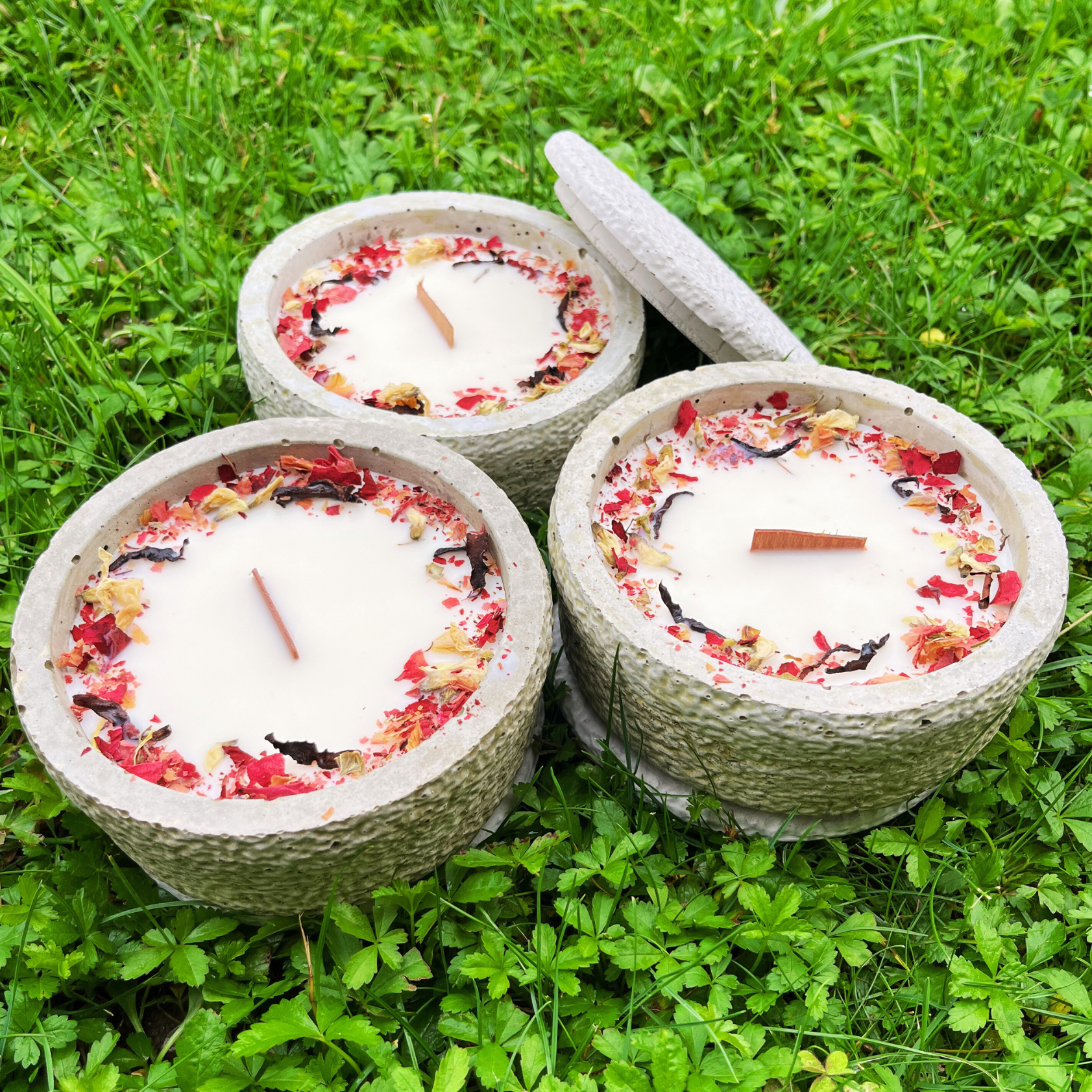 Outdoor Citronella-Betonkerzenset „Grey | Mugge Schreck“