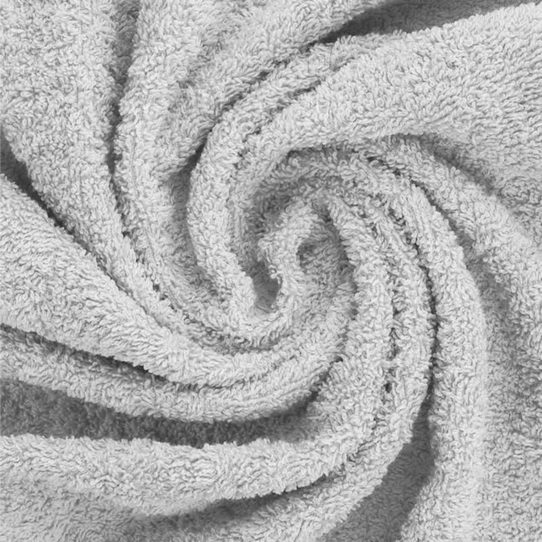 1,7m Frottee Stoff Baumwolle Hellgrau