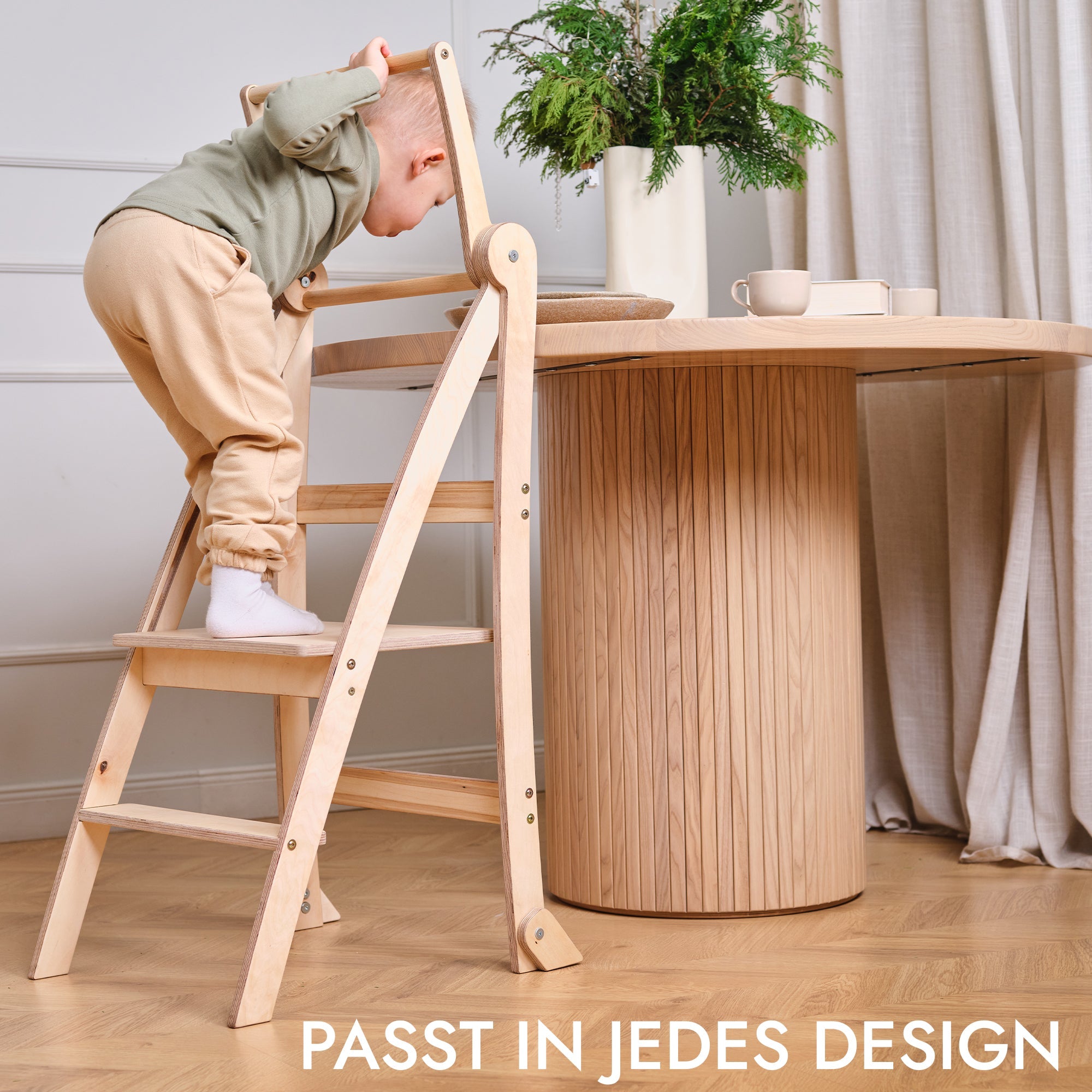 Lerntürme aus Holz für Kinder - Beige