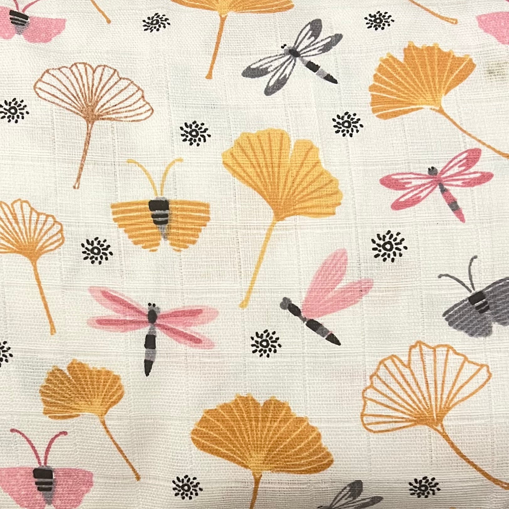 Musselin Stoff Sommer Blumen