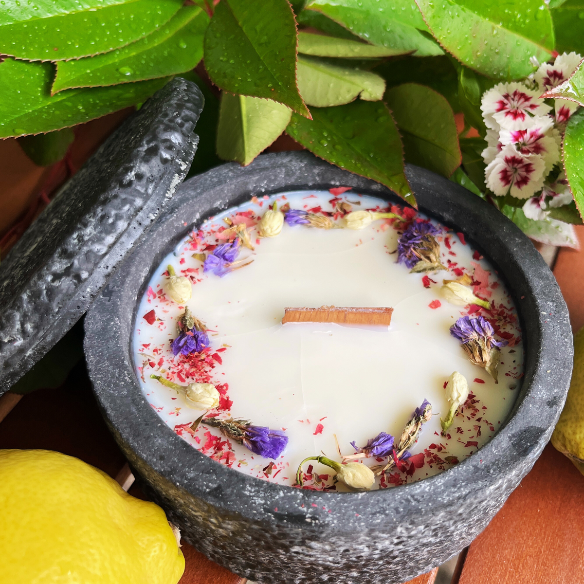 Black Edition Handgemachte Citronella Betonkerze – Nr. 1