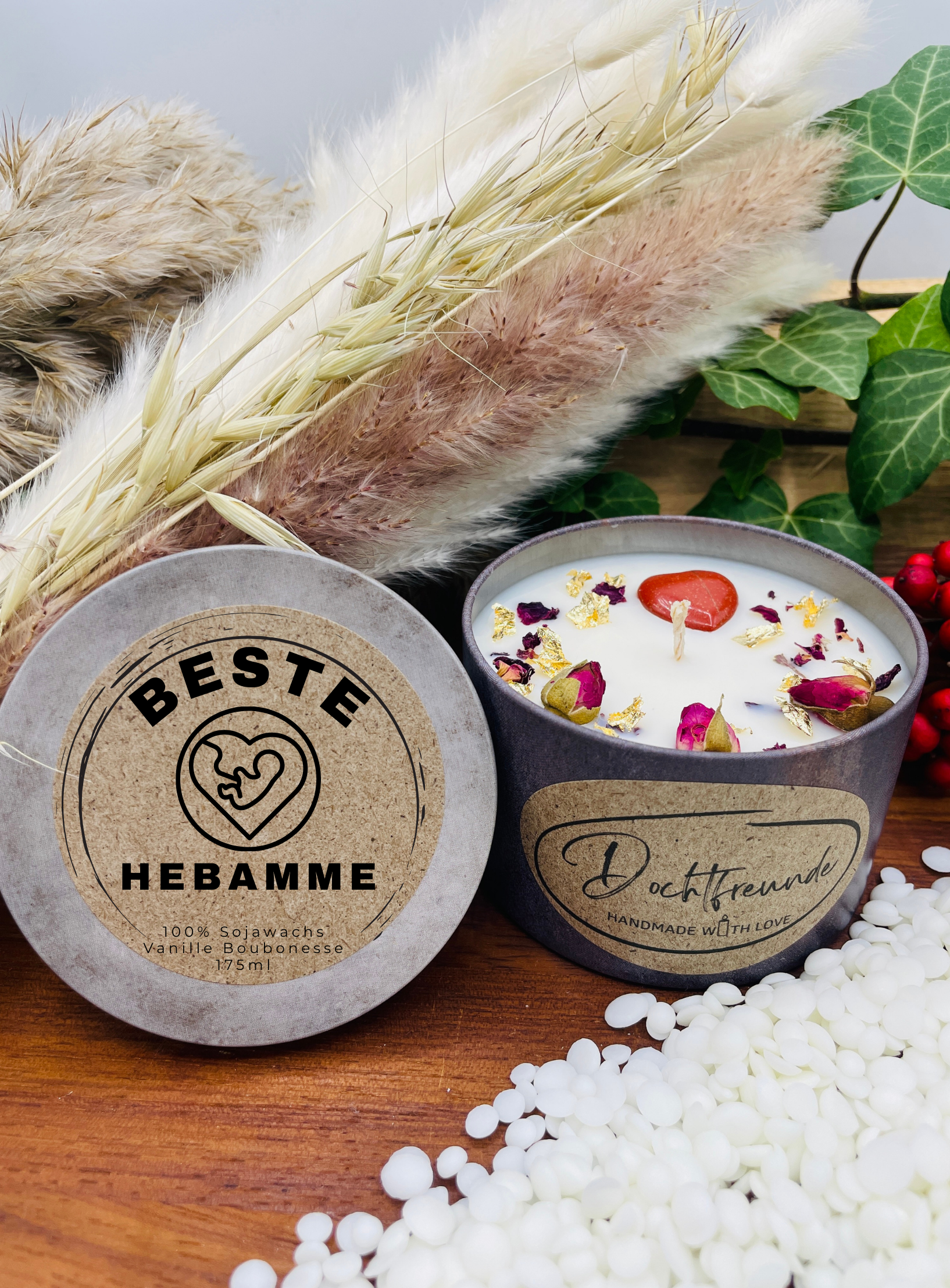 Beste Hebamme Sojawachskerze