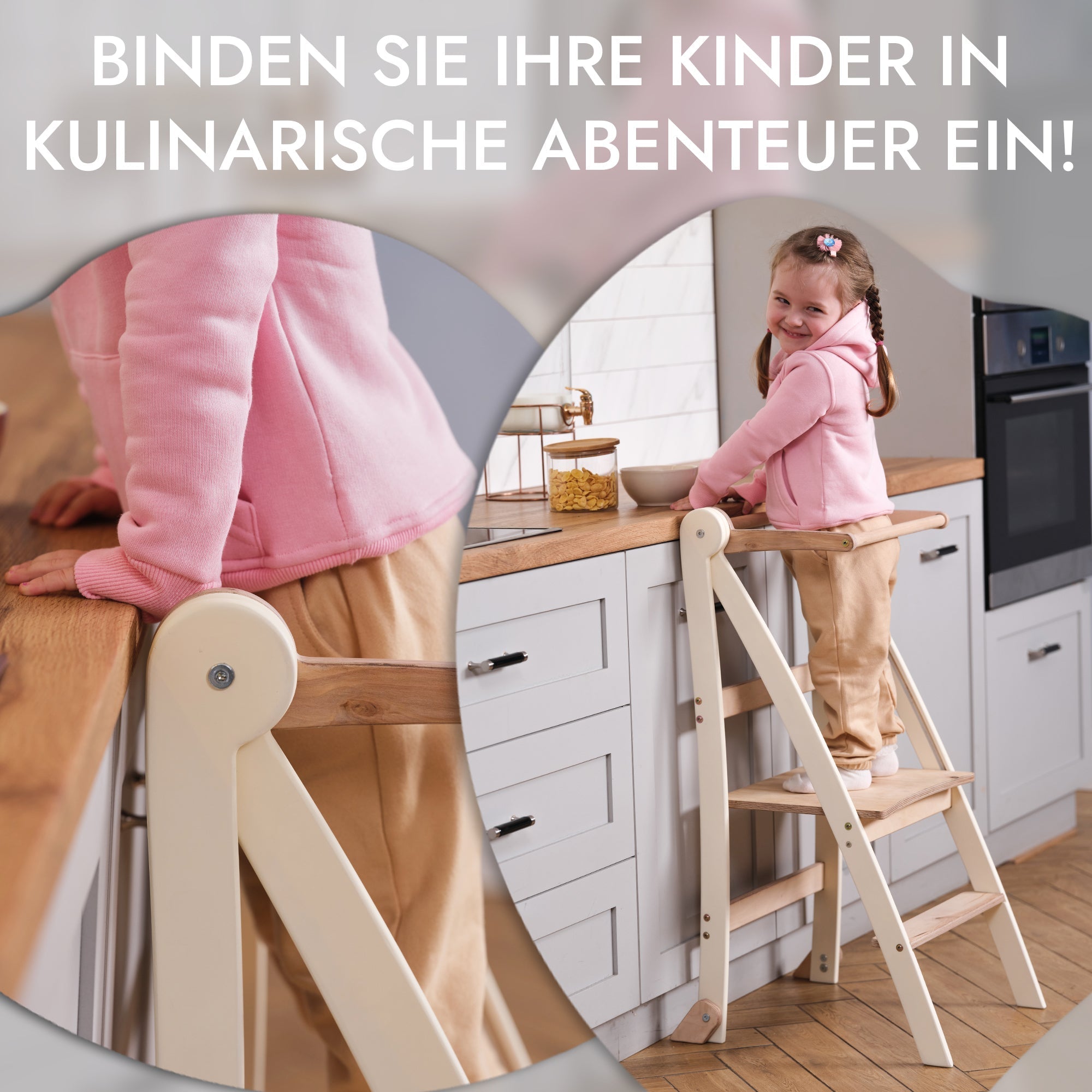 Holz Lernleiter Montessori: Hocker für Kinder