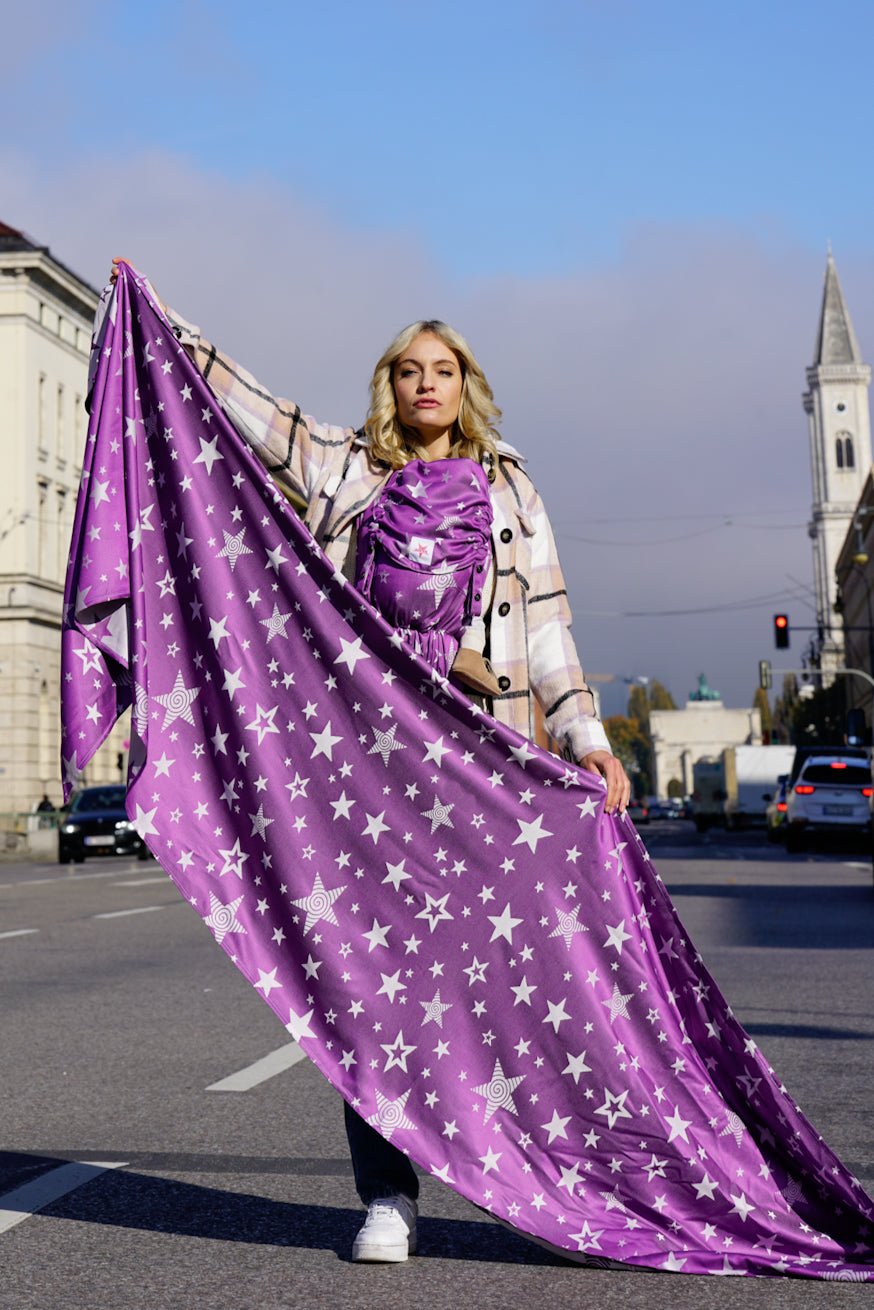 Tragetuch Purple Rain Stars