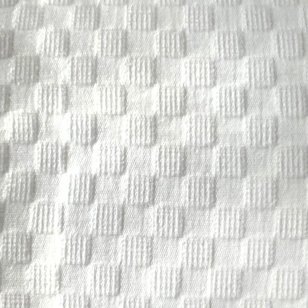 Waffelpiqué Stoff Kästchen weiß