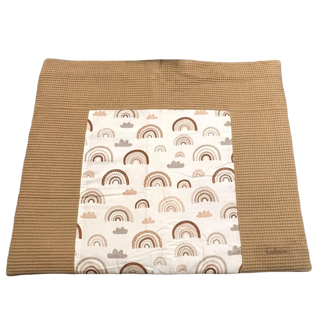 Wickelauflage Regenbogen Beige 84x68