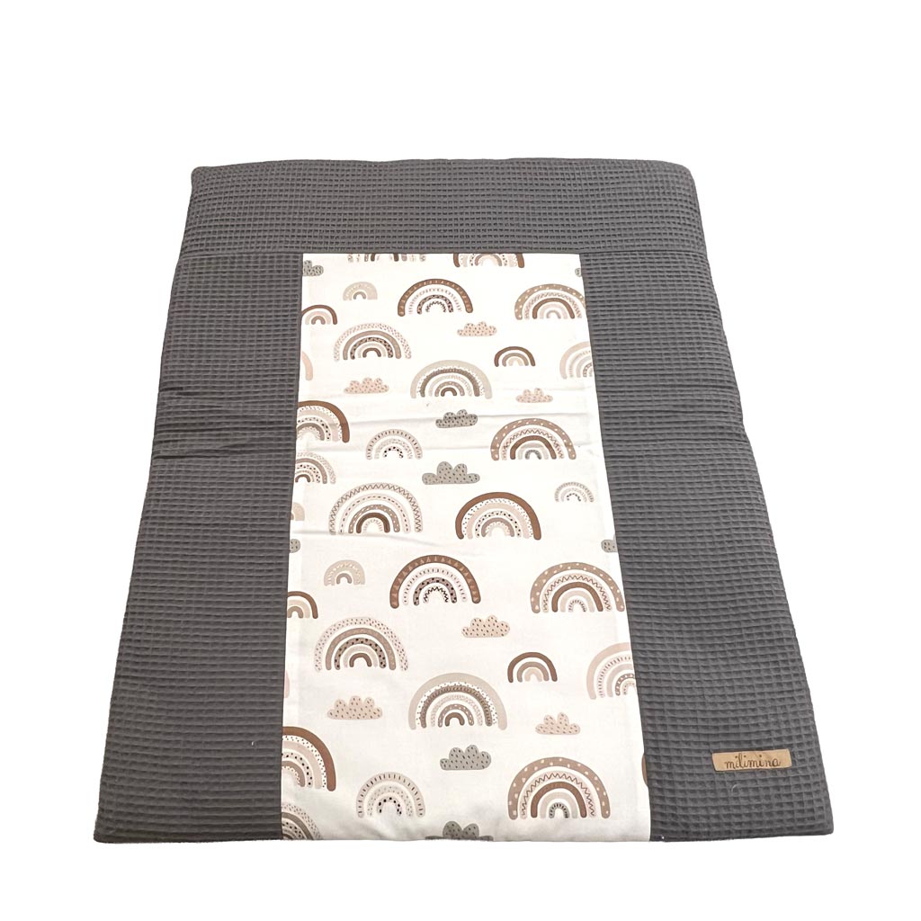 Wickelauflage Regenbogen Beige 60x75