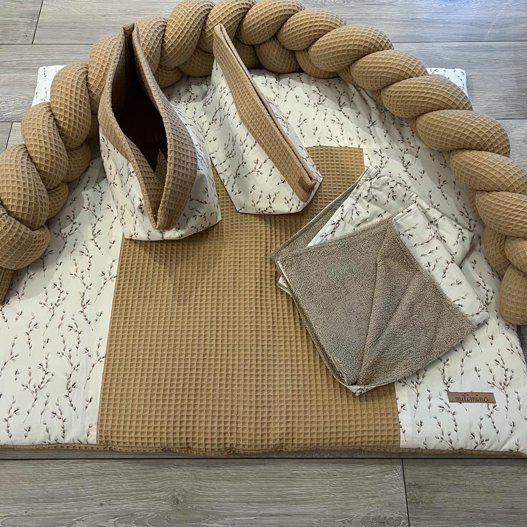 Wickelauflagen Set Weidenkätzchen Beige 79x79